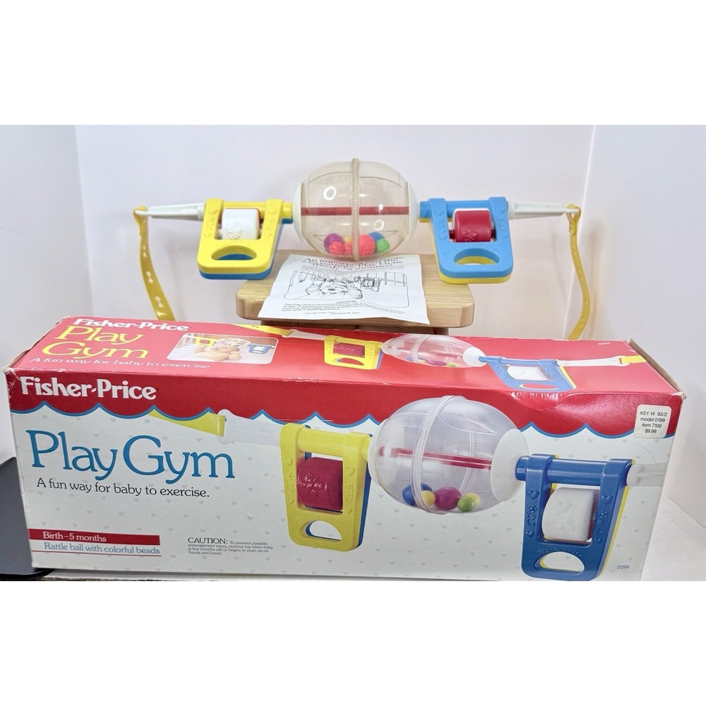 Vintage‎ Fisher Price Baby Play Gym 1984 1990 Attach To Crib Original Box USA